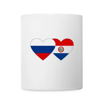 Russia Paraguay Heart Flag - Mug - white - Front