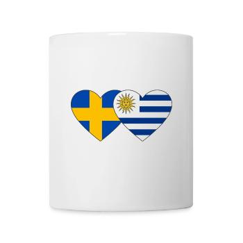 Schweden Uruguay Herz Flagge - Tasse - Weiß - Vorne