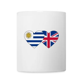 Uruguay England Heart Flag - Mug - white - Front