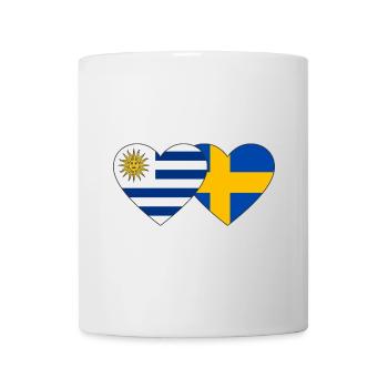 Uruguay Sweden Heart Flag - Mug - white - Front