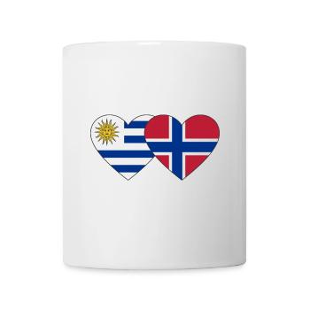 Uruguay Norway Heart Flag - Mug - white - Front