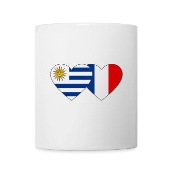 Uruguay France Heart Flag - Mug - white - Front