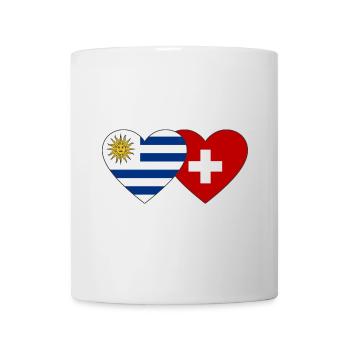 Uruguay Switzerland Heart Flag - Mug - white - Front