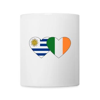 Uruguay Ireland Heart Flag - Mug - white - Front
