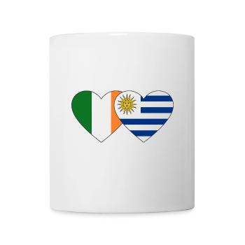 Irland Uruguay Herz Flagge - Tasse - Weiß - Vorne
