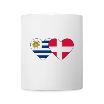 Uruguay Denmark Heart Flag - Mug - white - Front
