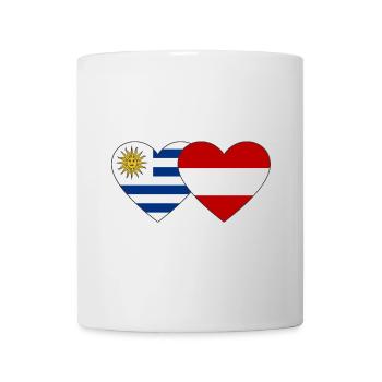 Uruguay Austria Heart Flag - Mug - white - Front