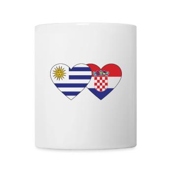 Uruguay Croatia Heart Flag - Mug - white - Front