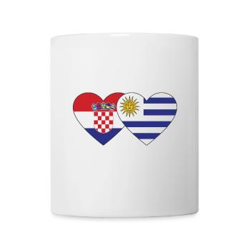Croatia Uruguay Heart Flag - Mug - white - Front
