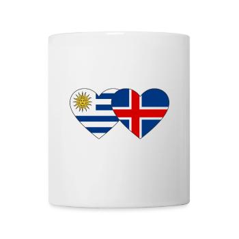 Uruguay Iceland Heart Flag - Mug - white - Front