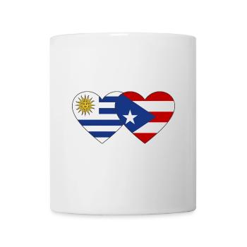 Uruguay Puerto Rico Heart Flag - Mug - white - Front