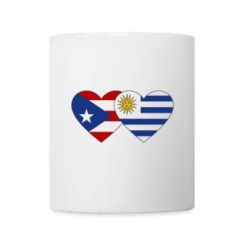 Puerto Rico Uruguay Heart Flag - Mug - white - Front