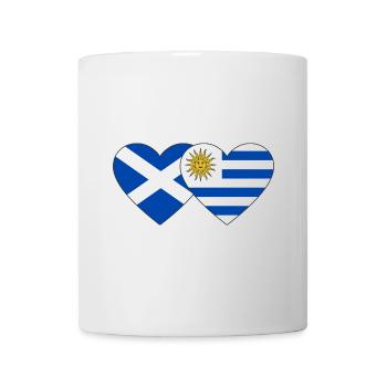 Schottland Uruguay Herz Flagge - Tasse - Weiß - Vorne