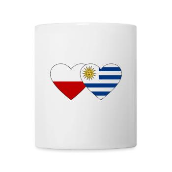 Poland Uruguay Heart Flag - Mug - white - Front