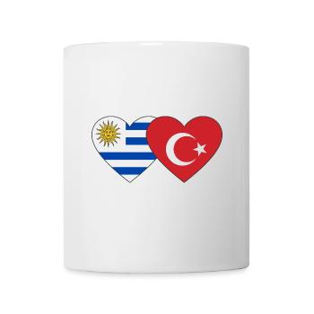 Uruguay Turkey Heart Flag - Mug - white - Front