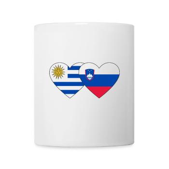 Uruguay Slovenia Heart Flag - Mug - white - Front