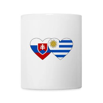 Slowakei Uruguay Herz Flagge - Tasse - Weiß - Vorne