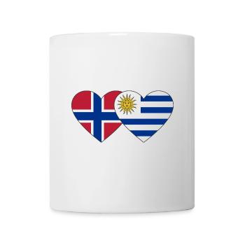 Norway Uruguay Heart Flag - Mug - white - Front
