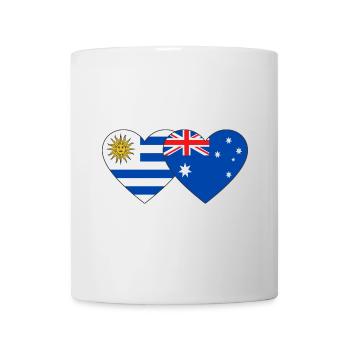Uruguay Australia Heart Flag - Mug - white - Front