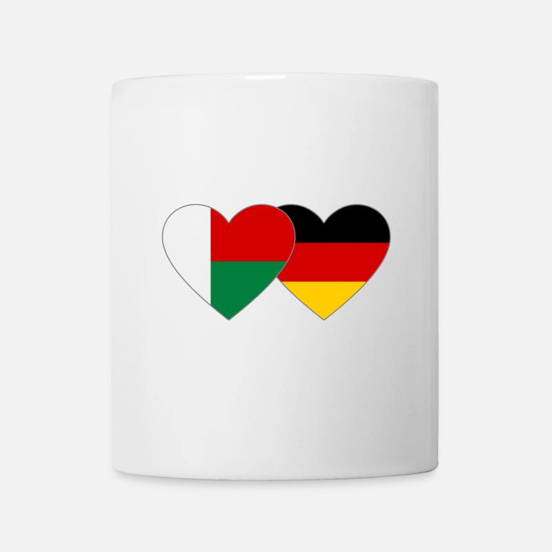 Madagascar Allemagne Drapeau du Cœur - Mug blanc - blanc