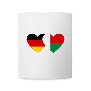 Germany Madagascar Heart Flag - Mug - white - Front