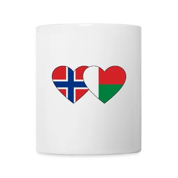 Norway Madagascar Heart Flag - Mug - white - Front
