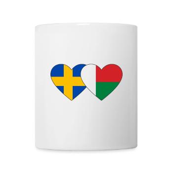 Schweden Madagaskar Herz Flagge - Tasse - Weiß - Vorne