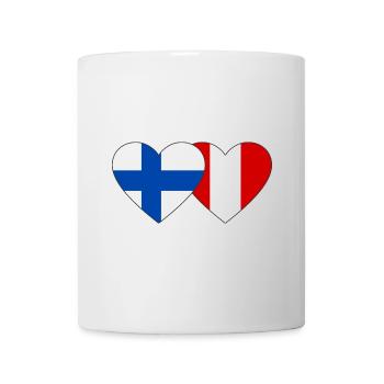 Finlande Pérou Drapeau du Cœur - Mug blanc - blanc - Devant
