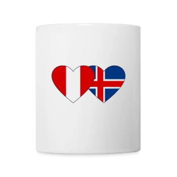 Pérou Islande Drapeau du Cœur - Mug blanc - blanc - Devant