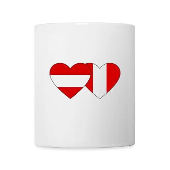 Austria Peru Heart Flag - Mug - white - Front