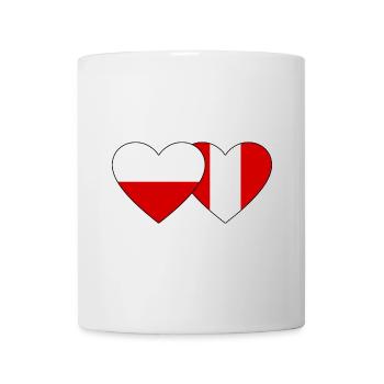 Polen Peru Herz Flagge - Tasse - Weiß - Vorne