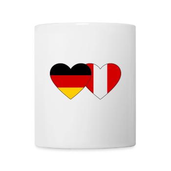 Deutschland Peru Herz Flagge - Tasse - Weiß - Vorne
