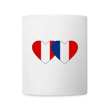 Pérou France Drapeau du Cœur - Mug blanc - blanc - Devant