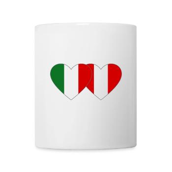Italien Peru Herz Flagge - Tasse - Weiß - Vorne