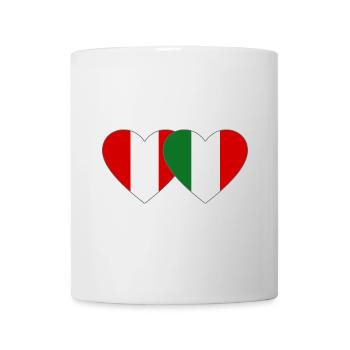 Pérou Italie Drapeau du Cœur - Mug blanc - blanc - Devant