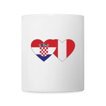 Croatie Pérou Drapeau du Cœur - Mug blanc - blanc - Devant