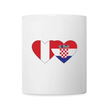 Pérou Croatie Drapeau du Cœur - Mug blanc - blanc - Devant