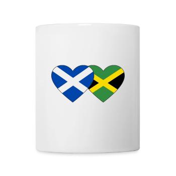 Schottland Jamaika Herz Flagge - Tasse - Weiß - Vorne
