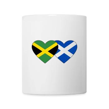 Jamaika Schottland Herz Flagge - Tasse - Weiß - Vorne