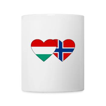 Bulgarie Norvège Drapeau du cœur - Mug blanc - blanc - Devant