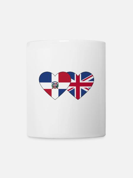 Dominican Republic England Flag - Mug - white