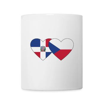 Dominican Republic Czech Republic Flag Heart - Mug - white - Front
