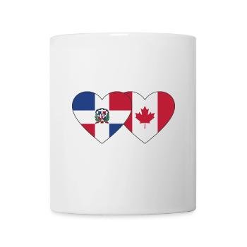 République dominicaine Canada Flag Heart - Mug blanc - blanc - Devant