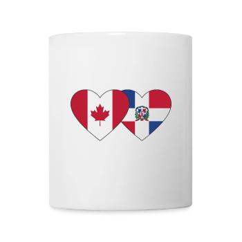 Canada République dominicaine Flag Heart - Mug blanc - blanc - Devant
