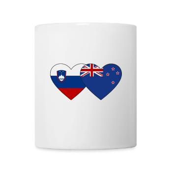 Slovénie Nouvelle-Zélande Drapeau Coeur - Mug blanc - blanc - Devant