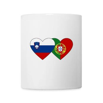 Slowenien Portugal Flagge Herz - Tasse - Weiß - Vorne