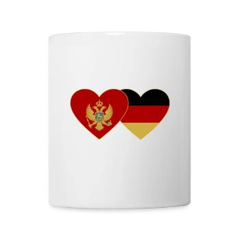 Montenegro Deutschland Flagge - Tasse - Weiß - Vorne
