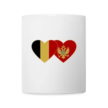 Belgien Montenegro Flagge - Tasse - Weiß - Vorne