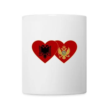 Albanien Montenegro Flagge - Tasse - Weiß - Vorne
