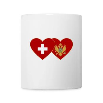 Schweiz Montenegro Flagge - Tasse - Weiß - Vorne